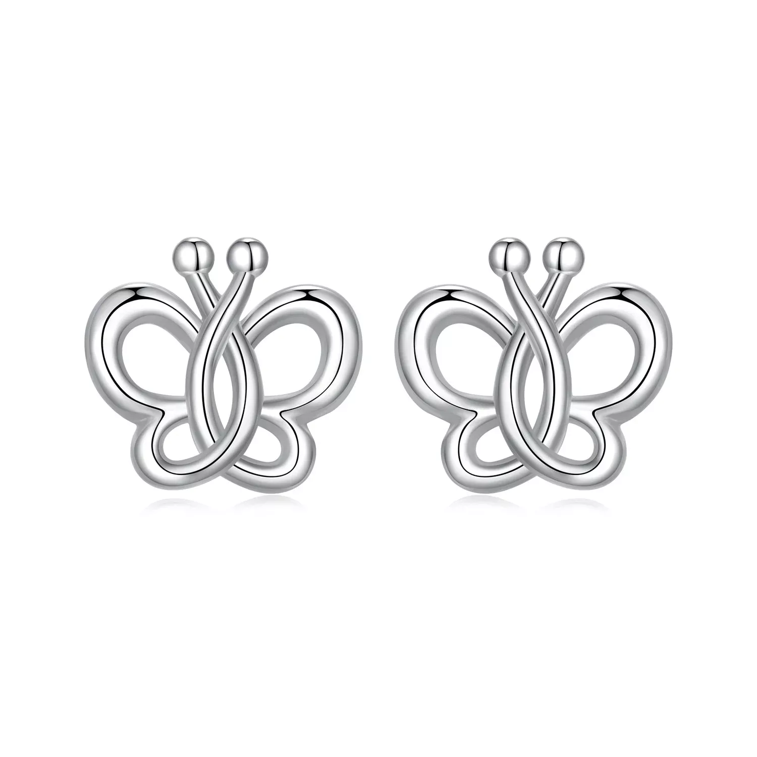 925 Sterling Silver Plated White Gold Earrings