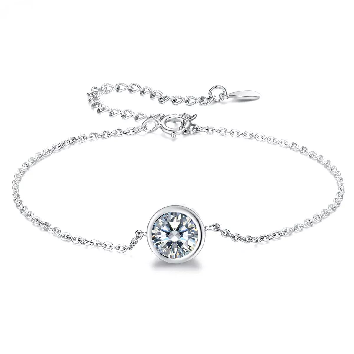 925 Sterling Silver & Platinum Plated CZ Bracelet for Women