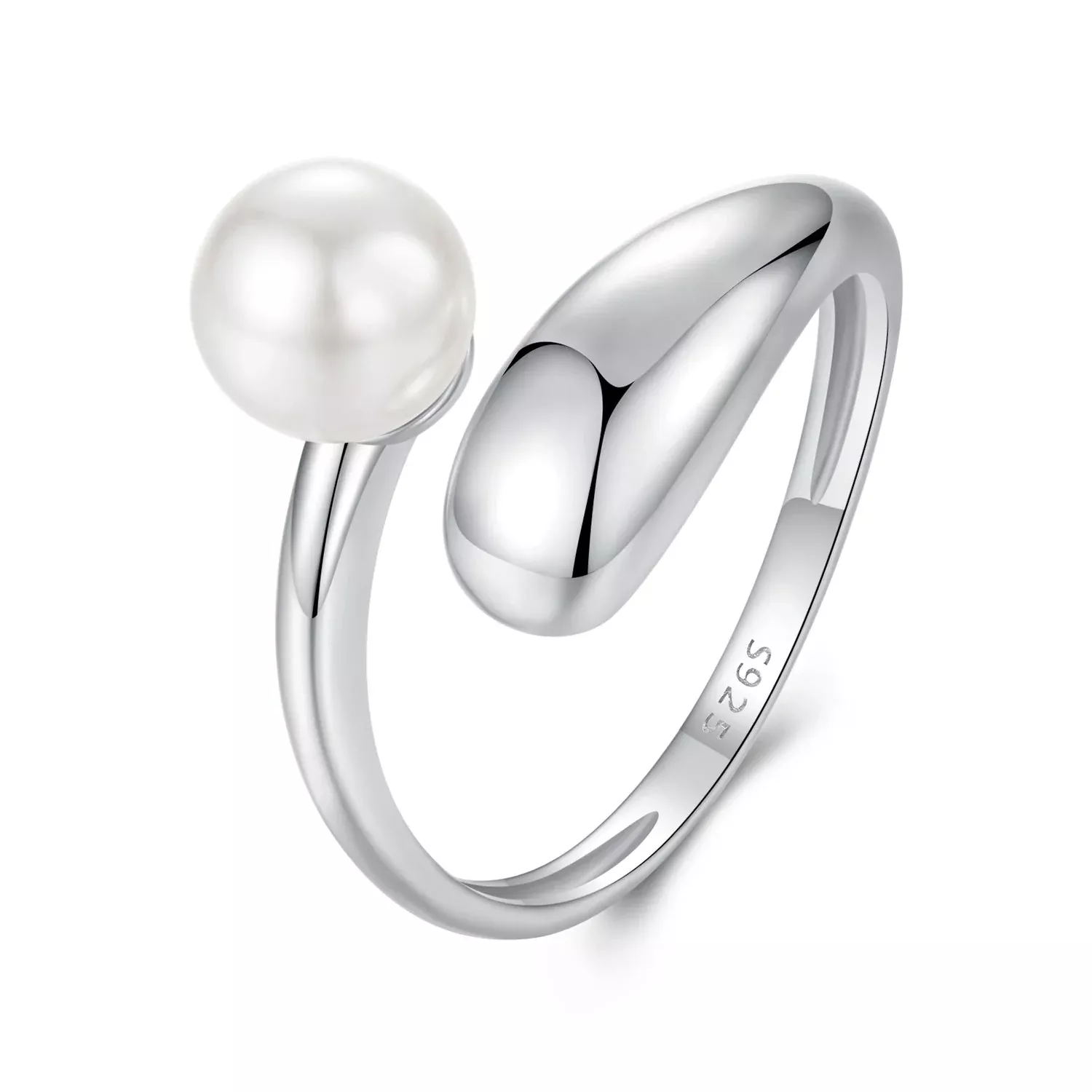 925 Sterling Silver Quality Shell Pearl Ring for Women