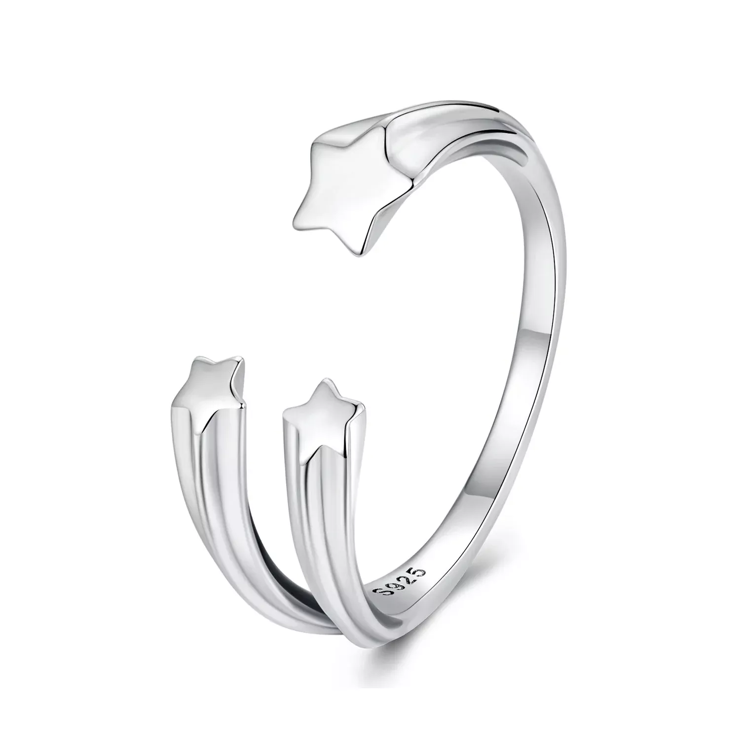 925 Sterling Silver Ring with Oxidized Finish - Width 0.15-0.8cm for Women