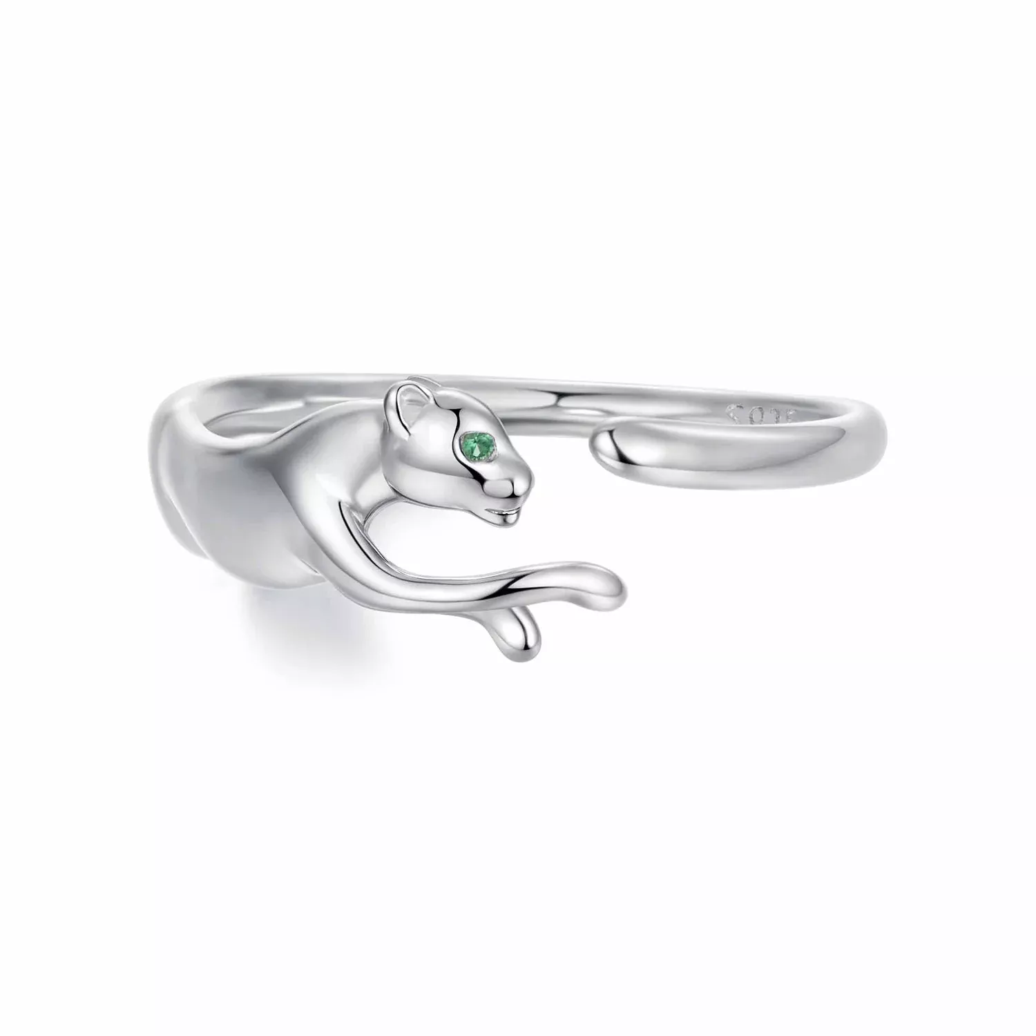 925 Sterling Silver Ring with Pavé Setting CZ in White Gold Plating