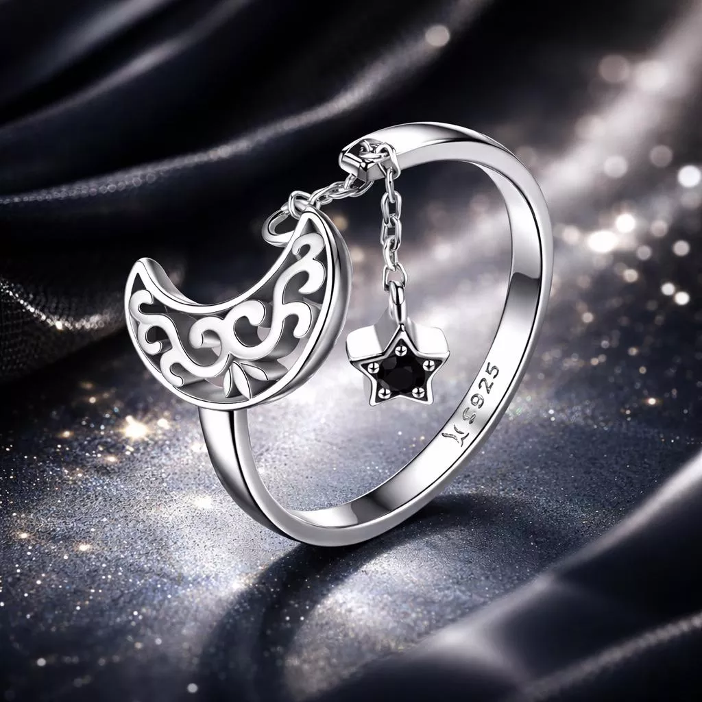 925 Sterling Silver Ring for Women - Width 0.2cm, Height 1.1cm