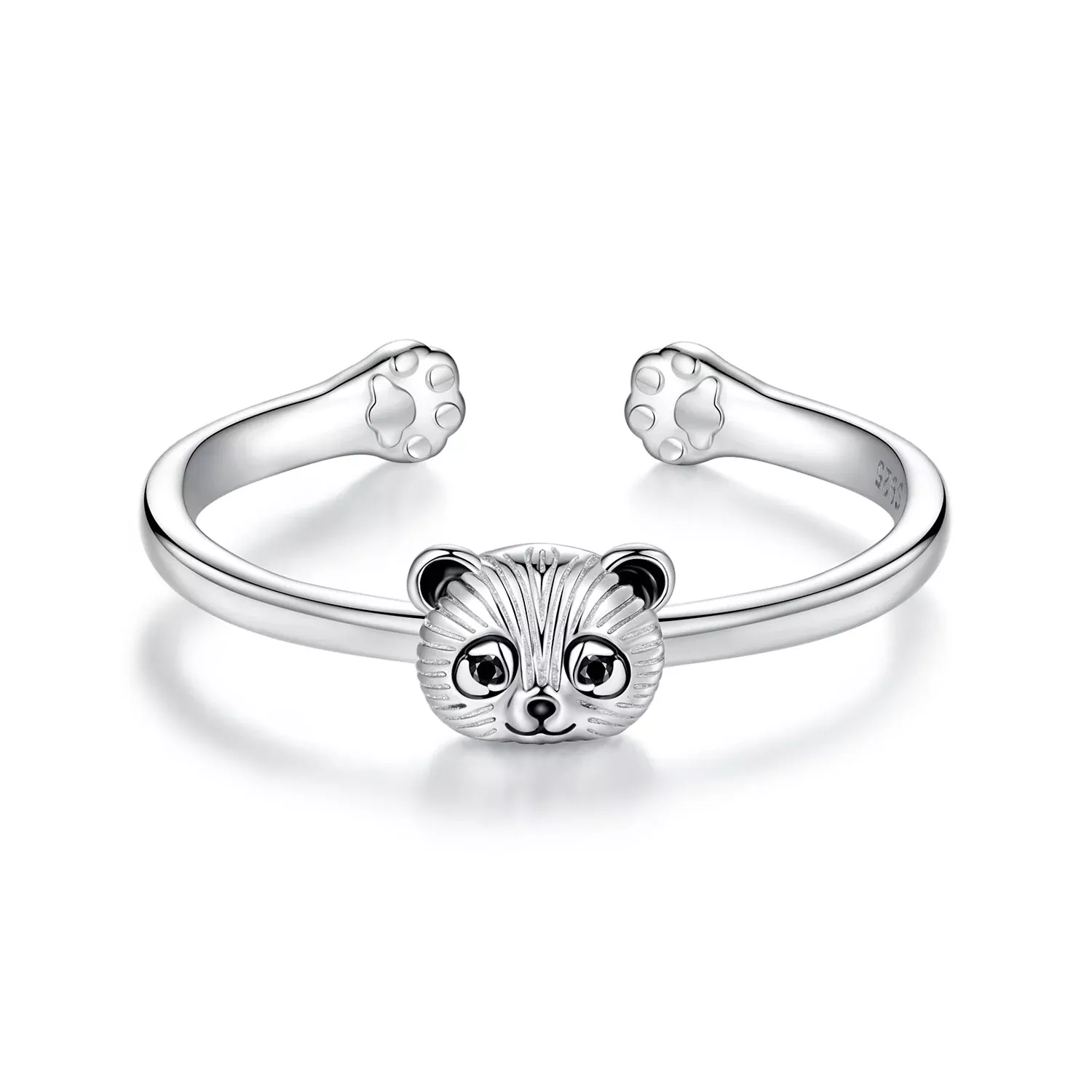 925 Sterling Silver White Gold Plated Enamel Ring for Women
