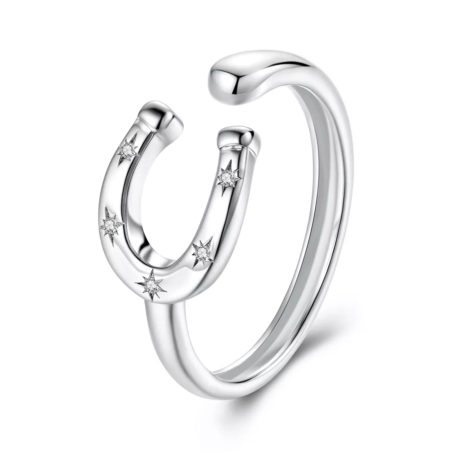925 Sterling Silver & White Gold Plated Pavé CZ Ring