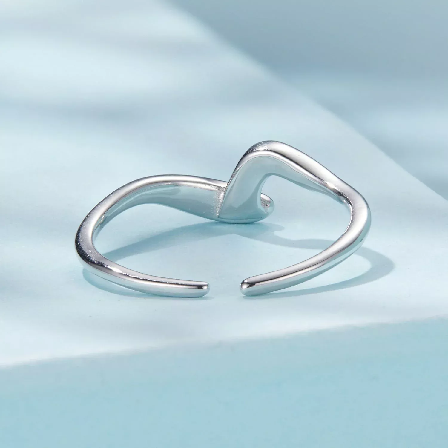 925 Sterling Silver and White Gold Plated Ring for Women