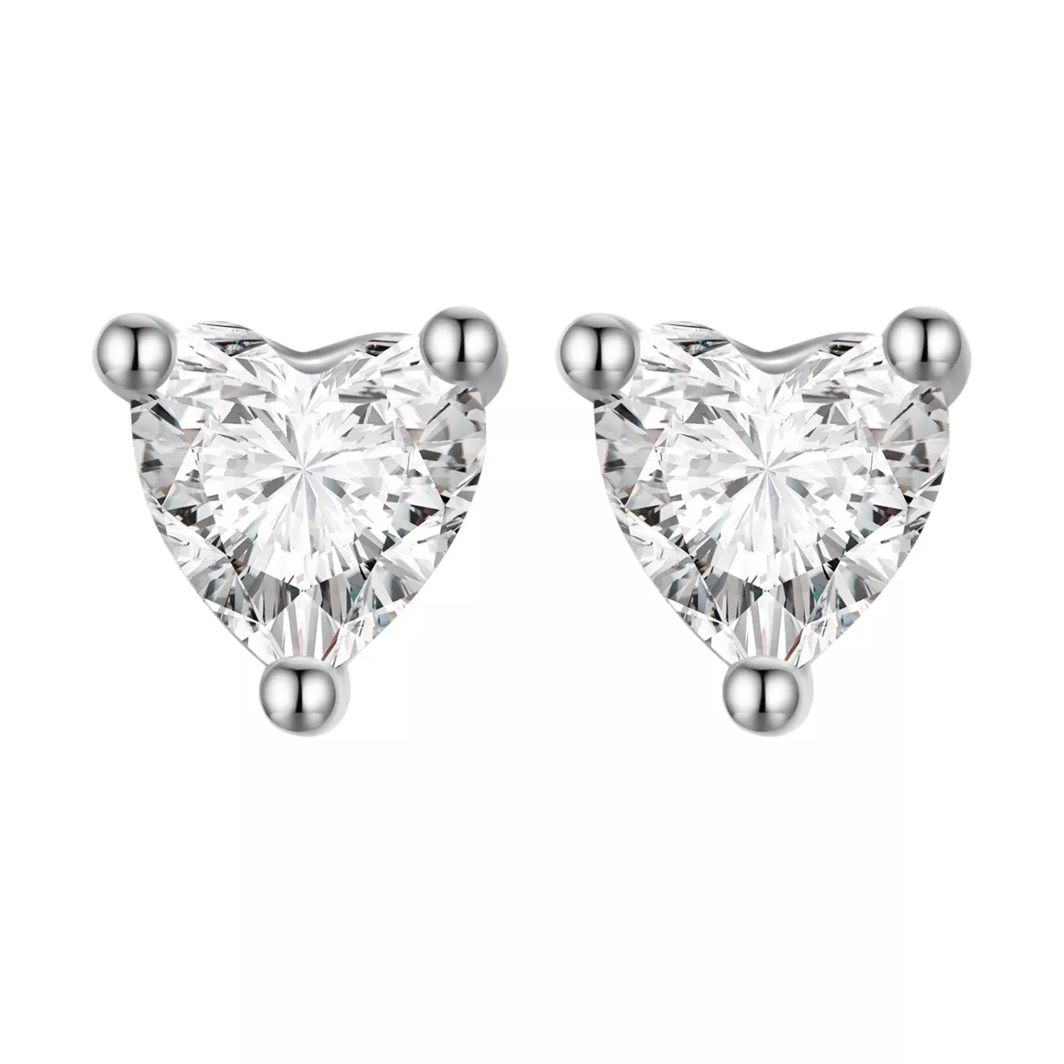 999 Platinum Plated S925 Silver Pavé Setting Earrings for Women