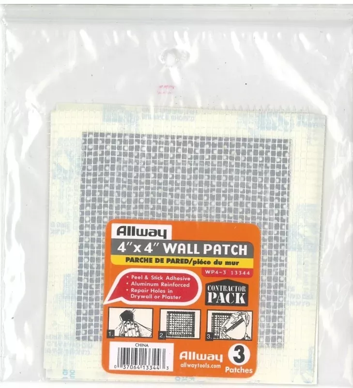 ALLWAY WP4-3 Drywall Patch, 4 x 4 in Dimensions, Pack of 10