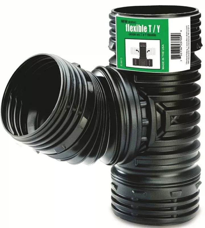 Amerimax ADP53702 Fitting Drain, 4 in, Polypropylene, Black, 70 psi Pressure