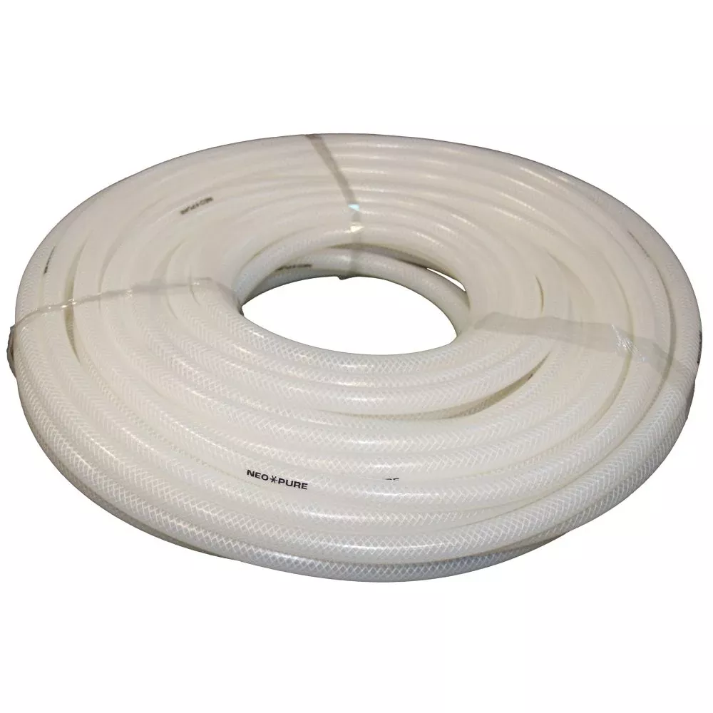 Braid Reinforced Silicone Tubing - 3/8 ID x .655  OD
