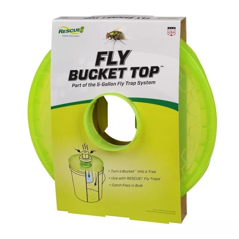 ! Bucket Top Fly Trap – Solid – 5‑gallon Jumbo Catcher