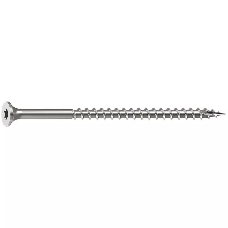 Camo 0348194 Deck Screw, #10 Thread, 3-1/2 in L, 2/3 Thread, Bugle Head, Star Drive, Sharp, Type-17 Point, 350