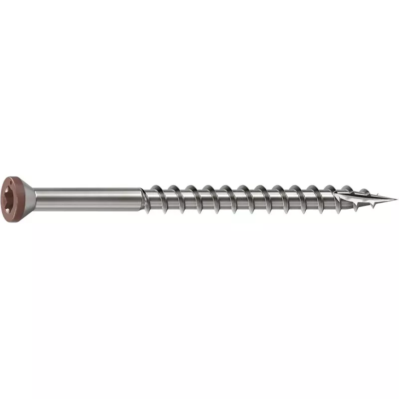 Camo 0353050BS Deck Screw, 0.163 in Thread, 2-1/2 in L, Star Drive, Sharp, Type-17 Point, 316 Stainless Steel, Brown