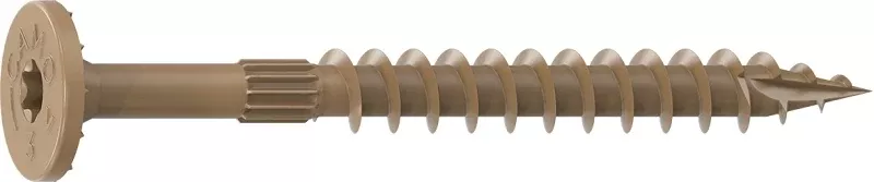 Camo 0360179 Structural Screw, 1/4 in Thread, 3 in L, Flat Head, Star Drive, Sharp Point, PROTECH Ultra 4 Coated, 500