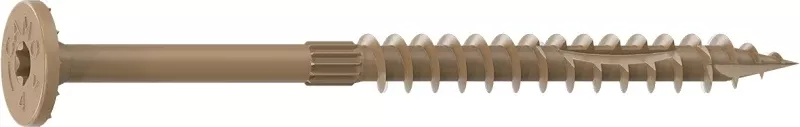 Camo 0360209 Structural Screw, 1/4 in Thread, 4 in L, Flat Head, Star Drive, Sharp Point, PROTECH Ultra 4-Coated, 250 PK