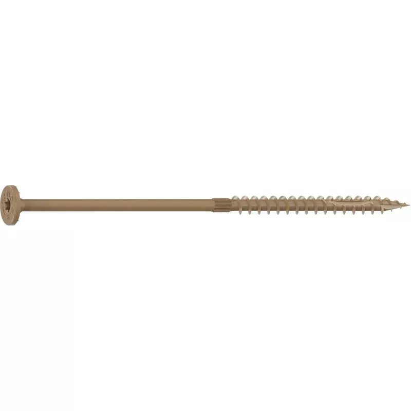 Camo 0360244 Structural Screw, 1/4 in Thread, 6 in L, Flat Head, Star Drive, Sharp Point, PROTECH Ultra 4-Coated, 50 PK