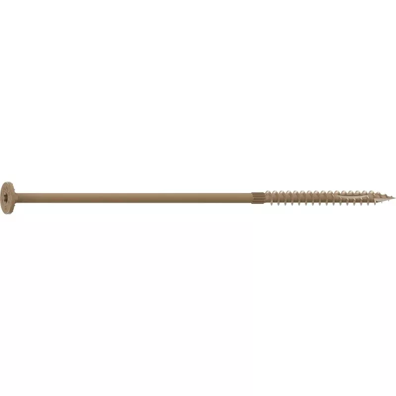 Camo 0360264 Structural Screw, 1/4 in Thread, 8 in L, Flat Head, Star Drive, Sharp Point, PROTECH Ultra 4 Coated, 50