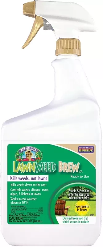 Captain Jack's 26102 Ready-to-Use Lawnweed Brew, Liquid, Spray Application, 32 oz