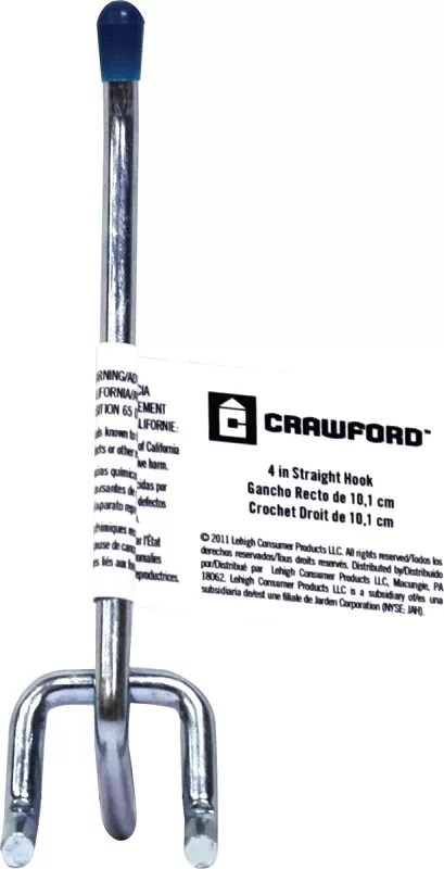 Crawford 14340-50 Series Peg Hook, 4 in Projection, Pack of 50