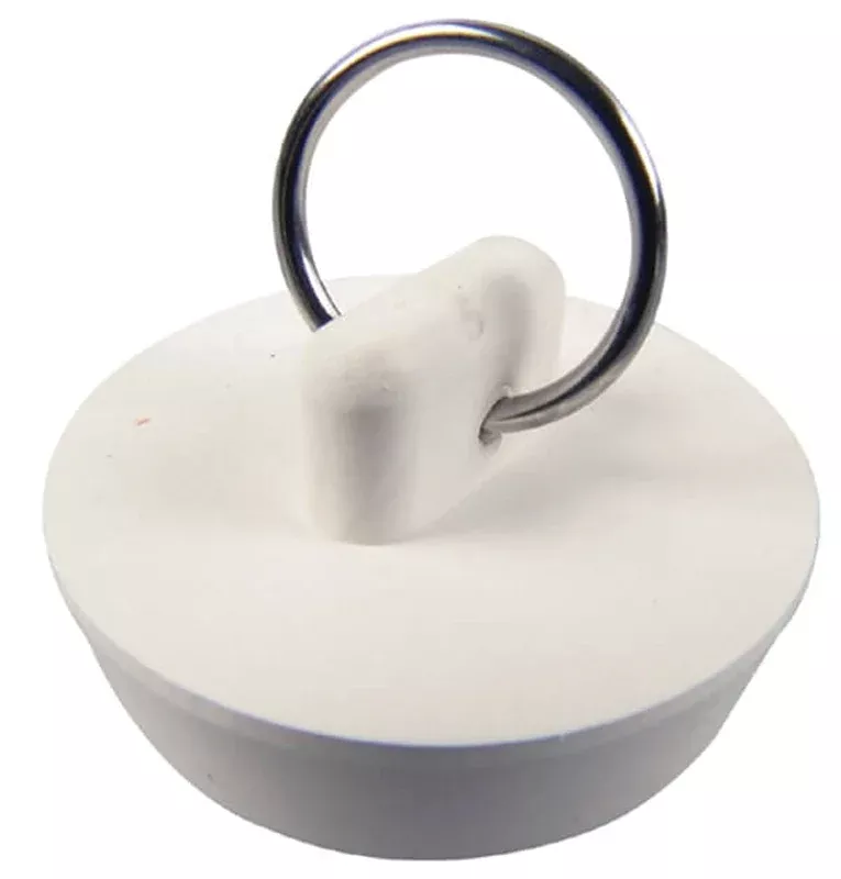 Danco 80226 Drain Stopper, Rubber, White, For: 1-3/8 in Drain, Universal Sink, Pack of 3