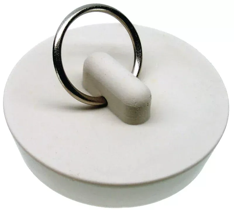 Danco 80228 Drain Stopper, Rubber, White, For: 1-5/8 in Drain, Universal Sink, Pack of 3