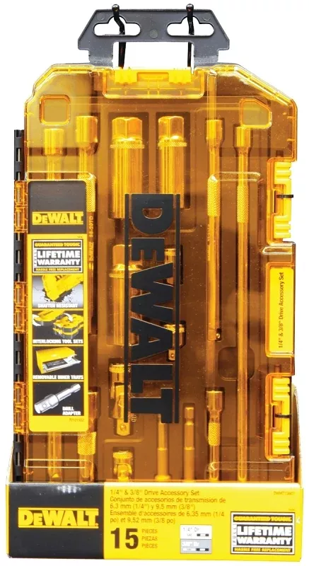 DEWALT DWMT73807 Drive Tool Accessory Set, Steel, Chrome-Plated
