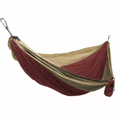Double Parachute Hammock, Nylon, Crimson/khaki