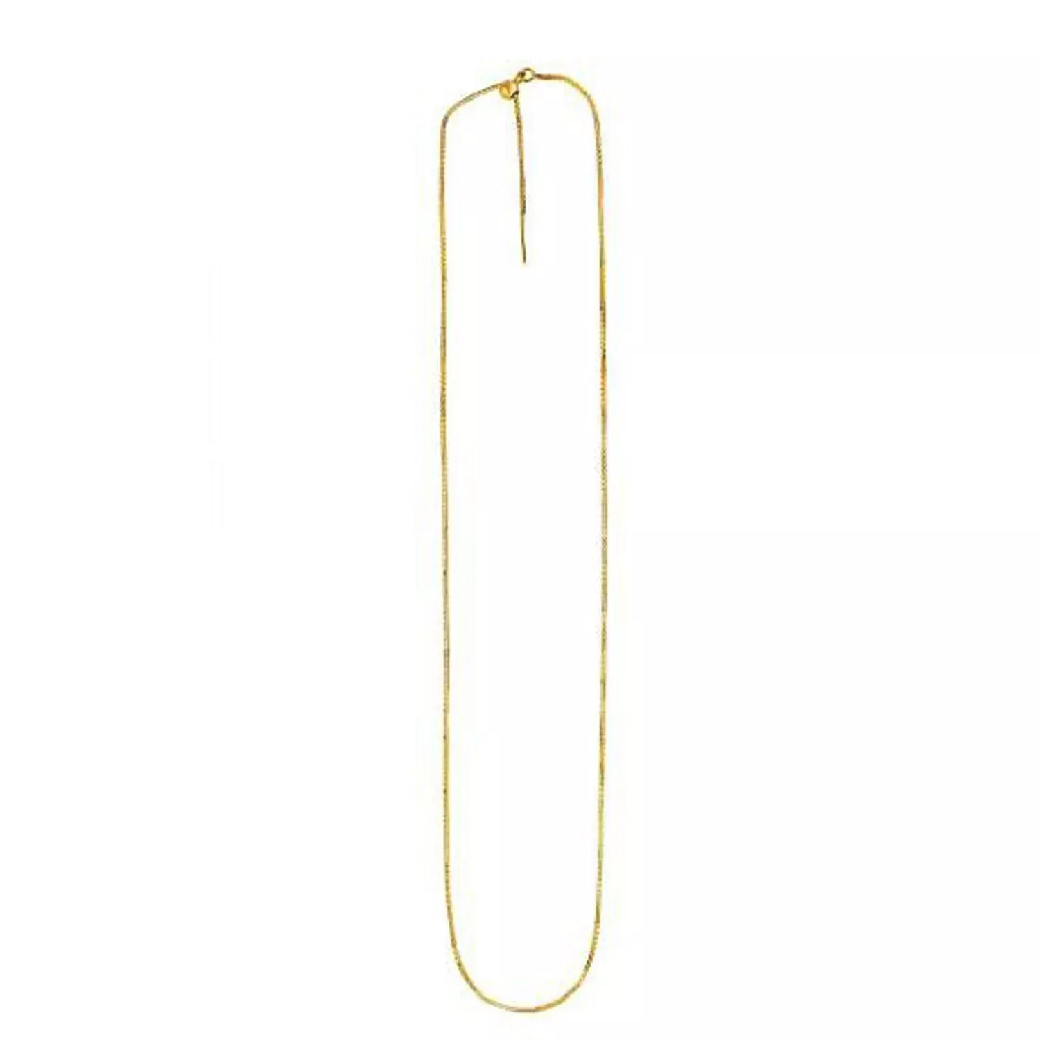 Endless Adjustable Box Chain in 14k Yellow Gold (0.95 mm)