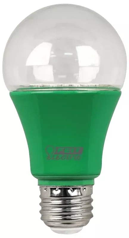 Feit Electric A19/GROW/LEDG2 LED Bulb, General-Purpose, A19 Lamp, E26 Lamp Base, Green