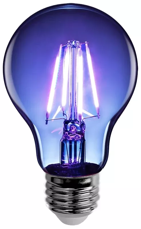 Feit Electric A19/TB/LED Filament LED Bulb, General-Purpose, A19 Lamp, E26 Medium Lamp Base, Dimmable, Clear, Blue