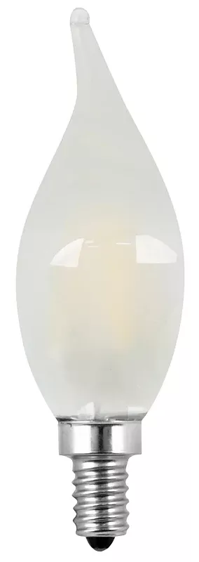 Feit Electric BPCFF60950CAFIL/2 Filament LED Bulb, Decorative, Flame Tip, BA10 Lamp, 60 W Equivalent, Dimmable, Daylight, Pack of 6
