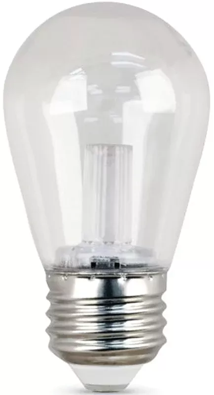 Feit Electric BPS14/SU/LED LED Bulb, Specialty, S14 Lamp, 11 W Equivalent, E26 Medium Lamp Base, Non-Dimmable, Clear