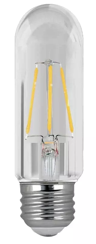 Feit Electric BPT1040/927CA Filament LED Bulb, Linear, T10 Lamp, 40 W Equivalent, E26 Medium Lamp Base, Dimmable, Clear