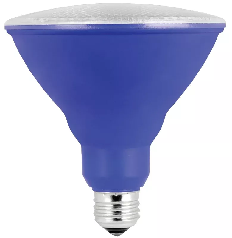 Feit Electric PAR38/B/10KLED/BX LED Bulb, Flood/Spotlight, PAR38 Lamp, E26 Medium Lamp Base, Non-Dimmable, Blue, Pack of 4