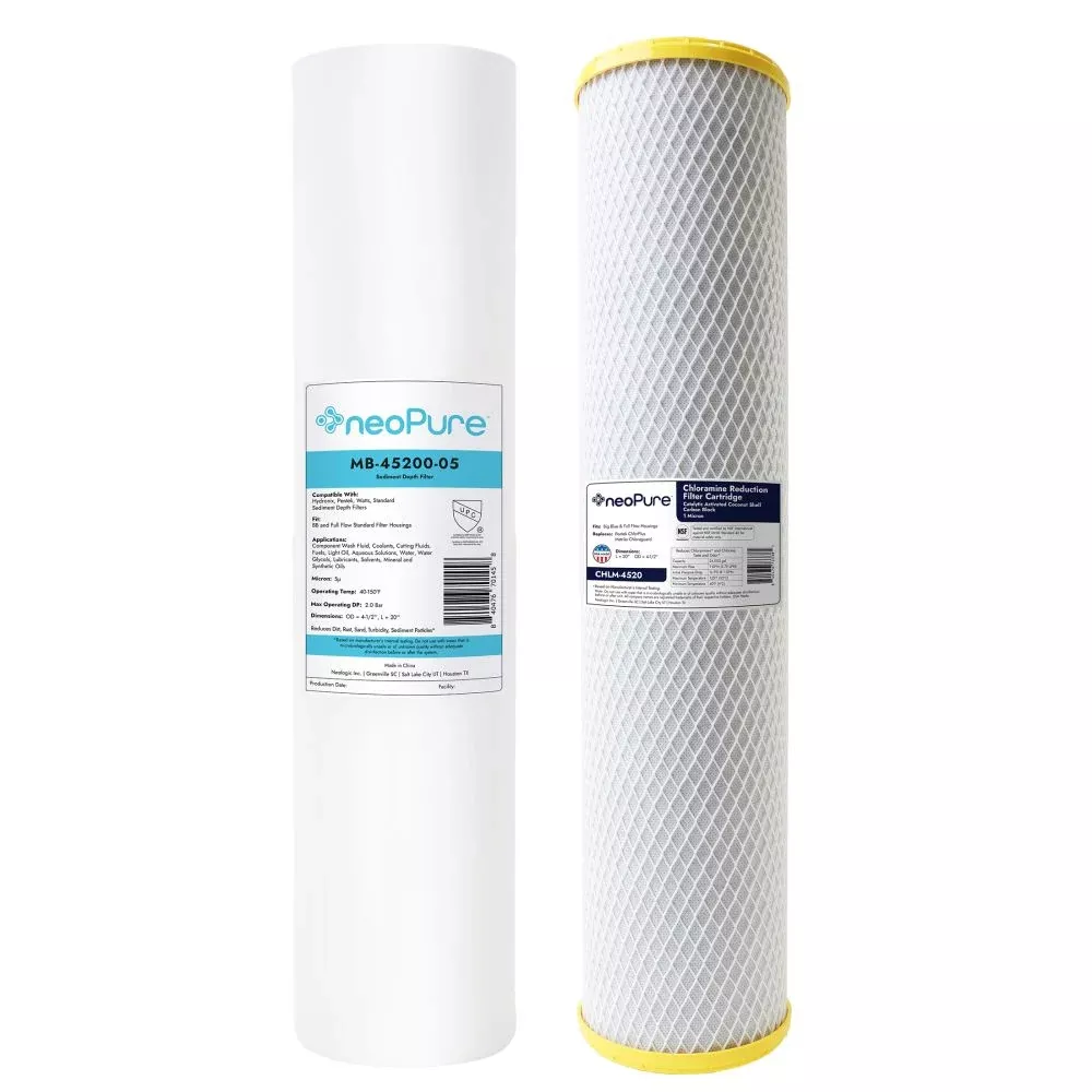 Filter Kit Replacement, 4.5" x 20" Melt Blown & CHLM Carbon Block