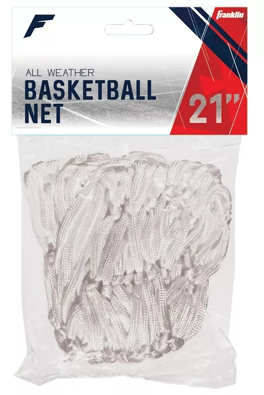 Franklin 1640 Basketball Net, 21 in Dia, Nylon, White