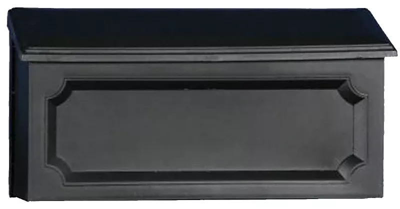 Gibraltar Mailboxes Windsor Series WMH00B04 Mailbox, 288.6 cu-in, Polypropylene, Black, 15-1/2 in W, 4.7 in D, 7.9 in H