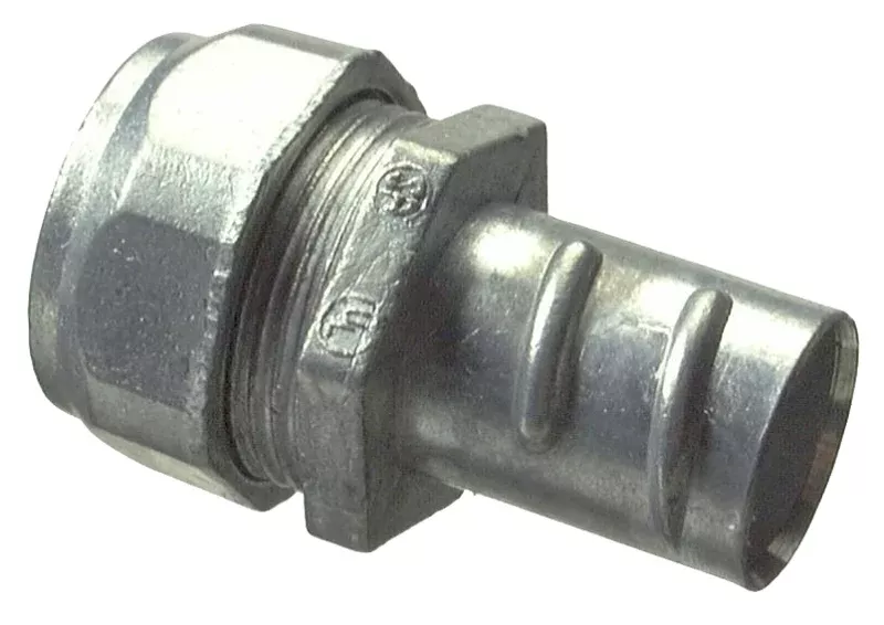 Halex 04907B EMT/Flex Combination Coupling, 3/4 in Compression, 1.19 in OD, Zinc-Plated, 25/BX