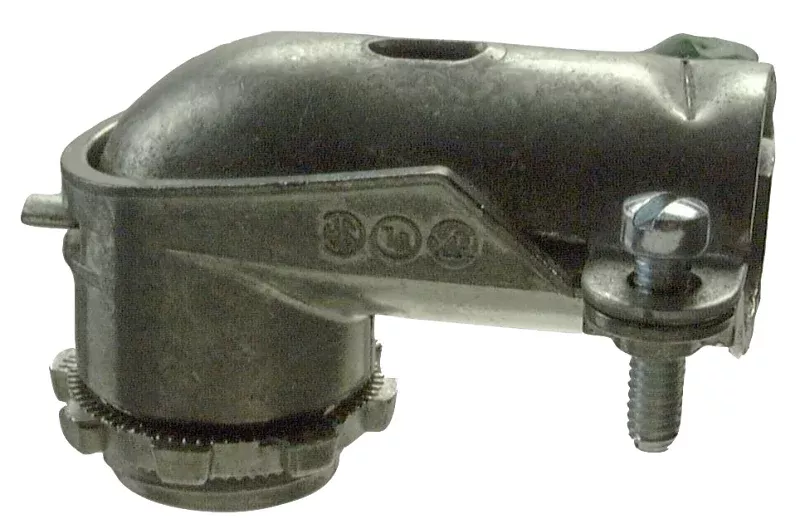 Halex 11001B Flex Connector, 3/8 in, 90 deg Angle, 35/PK