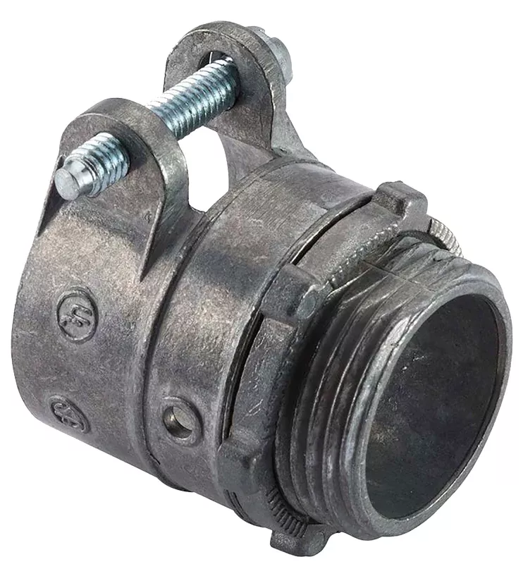 Halex 20422 Flex Squeeze Connector, 3/4 in, Zinc, 3/BAG