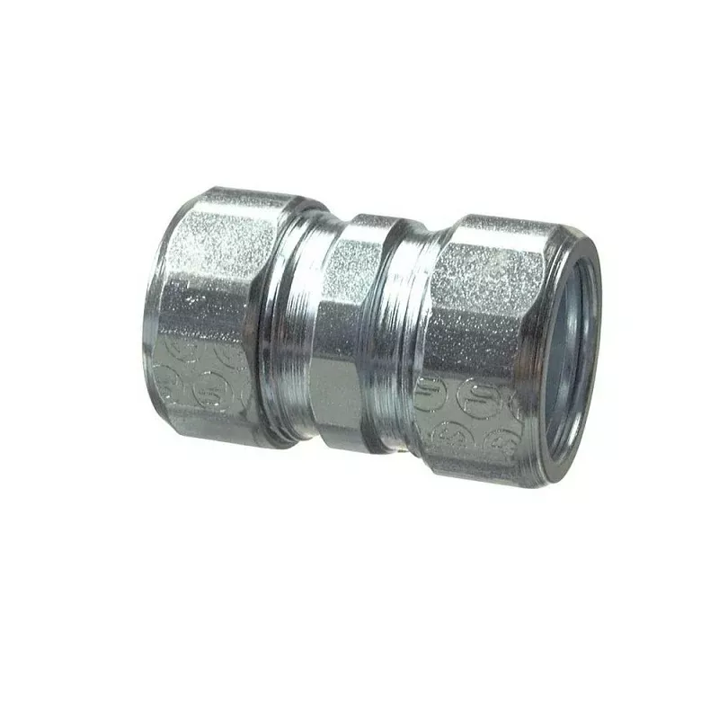 Halex 96361 Rigid Conduit Coupling, 1/2 in Compression, Steel, 1/BAG
