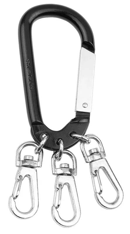 Hy-Ko 2GO Series KC600 Key Carabiner with Snap, Pack of 5