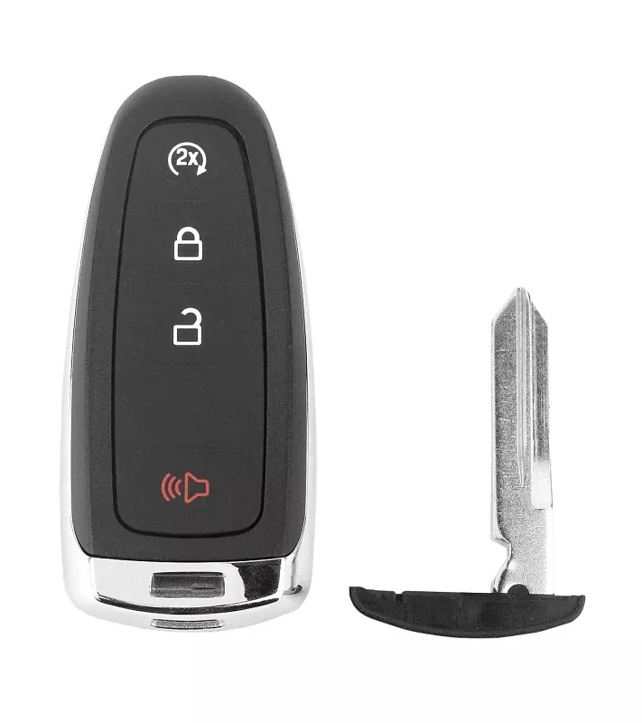 Hy-Ko ChipKey 19FORD851S Key Fob Shell, 4-Button, Plastic, Black