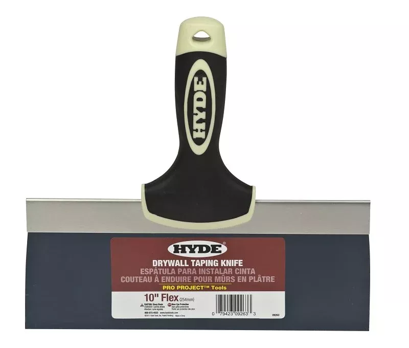 Hyde 09263 Knife, 10 in W Blade, Steel Blade, Flat Back Blade, Polypropylene Handle