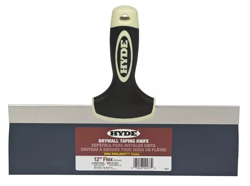 Hyde 09273 Knife, 12 in W Blade, Steel Blade, Flat Back Blade, Polypropylene Handle