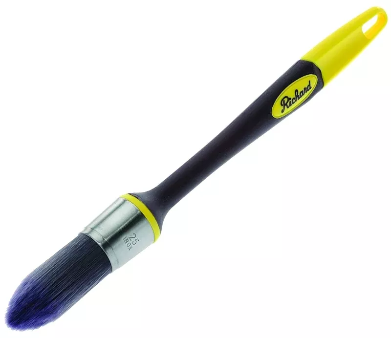 Hyde 13425 Trim Brush, Polyester Bristle, Soft-Grip Handle, 1 in W