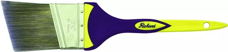 Hyde 80842 Paint Brush, 2-1/2 in W, Angular Brush, Polyester Bristle, Soft-Grip Handle