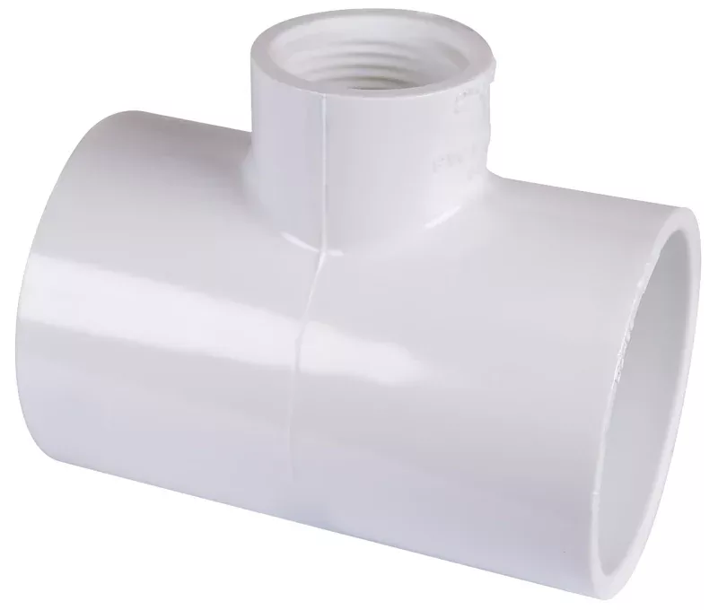 IPEX 035879 Reducing Tee, 2 x 2 x 1 in, Socket x Socket x FNPT, PVC, SCH 40 Schedule