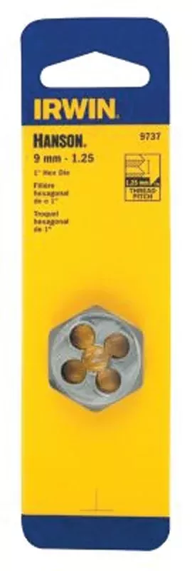 Irwin Hanson 9738 Metric Die, M10-1 Thread, Right Hand Thread, HCS