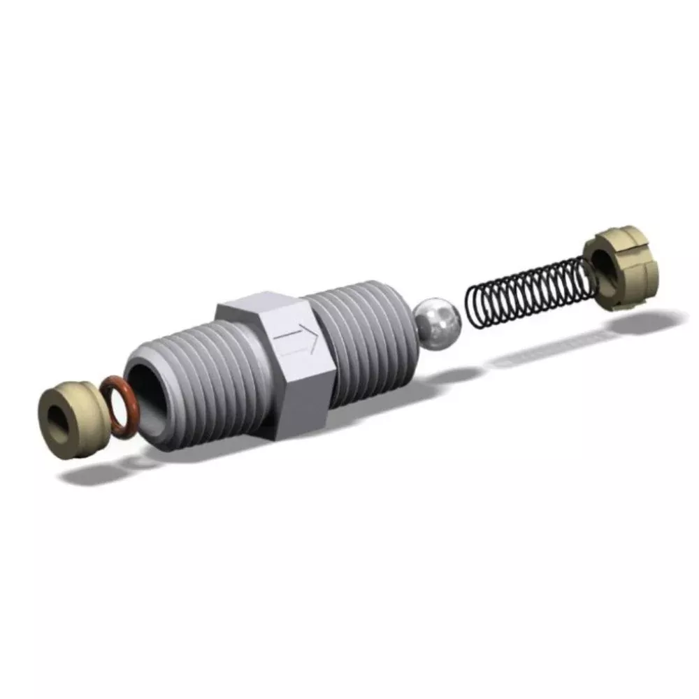 JACO PVDF Check Valve 1/2" MNPT
