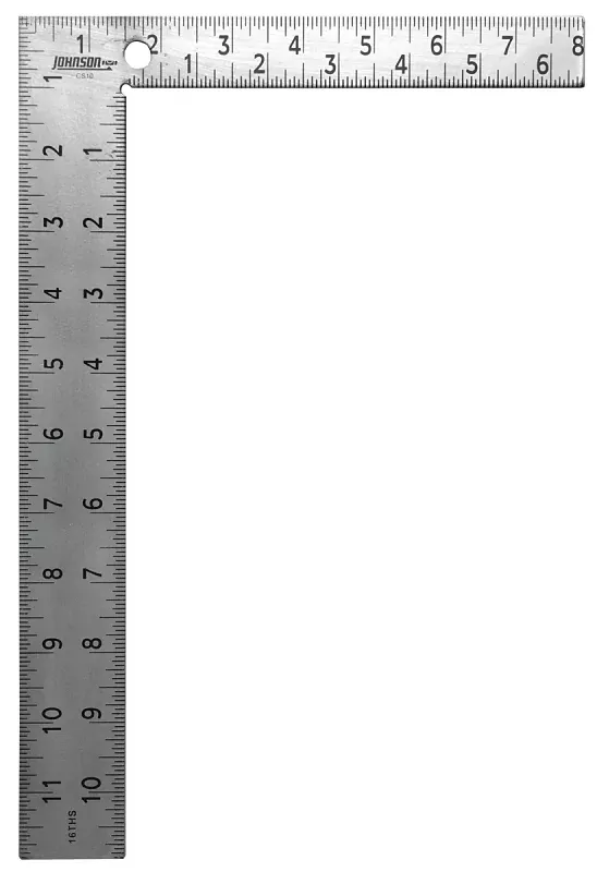 Johnson Easy-Read Series CS10 Carpenter's Square, SAE Graduation, Steel, Anodized